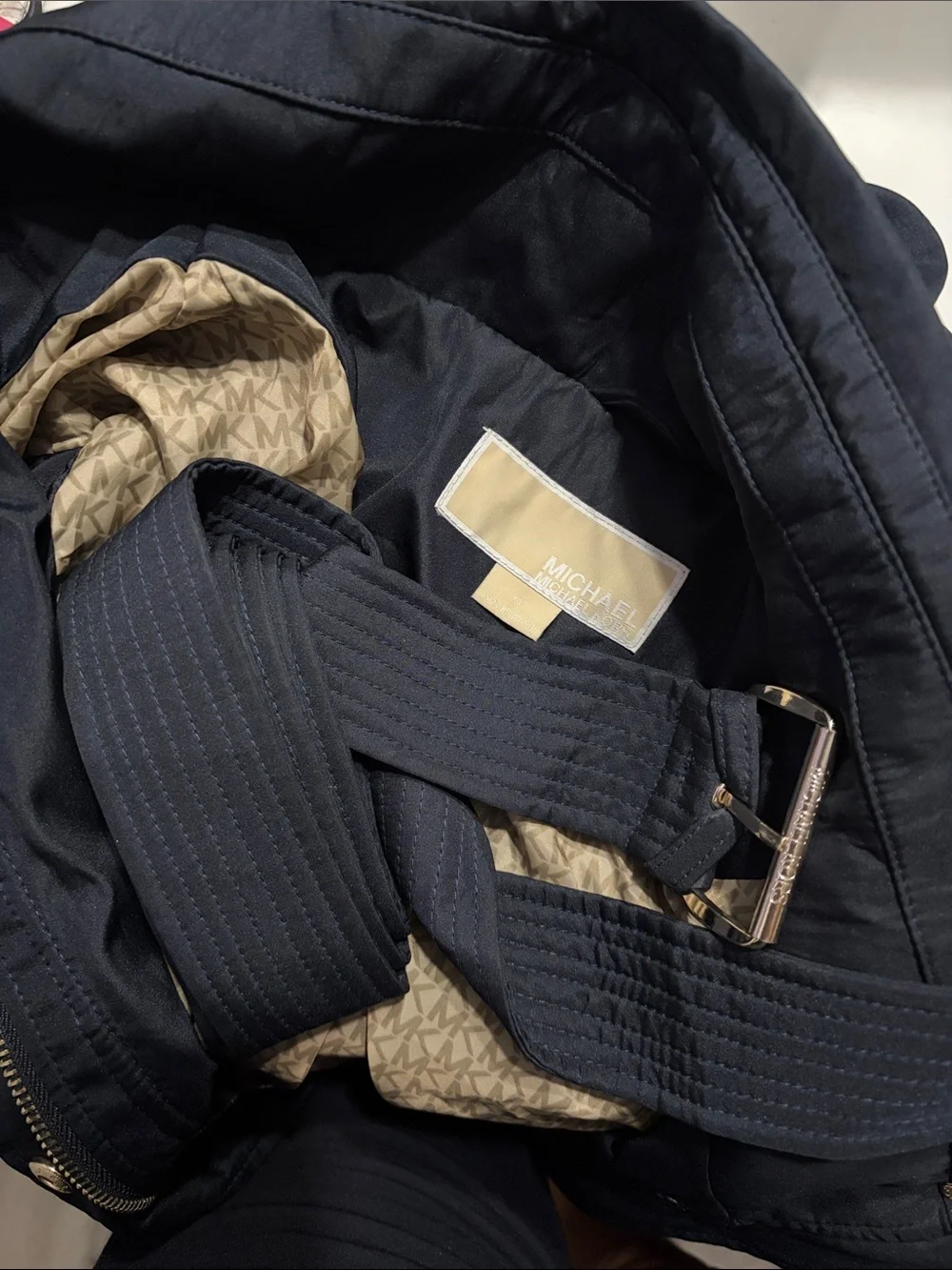 Michael Kors Black Utility Jacket with Gold-Tone Hardware